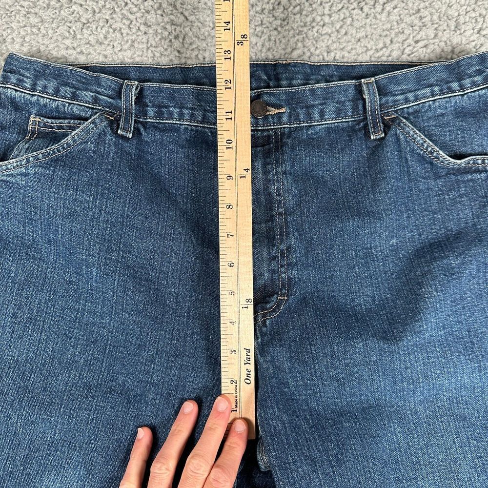 Dickies Denim Jeans Carpenter Pants Men 38x32 Trousers‎ Baggy Workwear Blue - Picture 8 of 16
